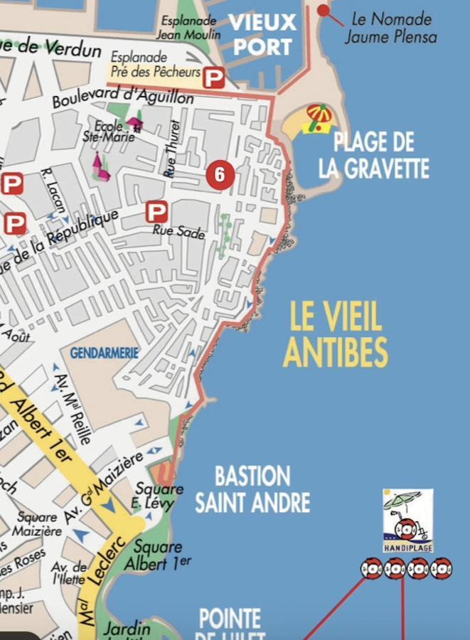 Vue Mer Et Remparts. Entre Vieille Ville Et Plages Antibes Exterior foto