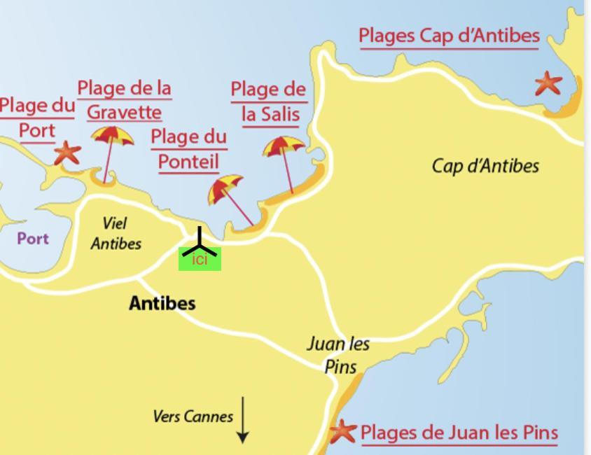 Vue Mer Et Remparts. Entre Vieille Ville Et Plages Antibes Exterior foto